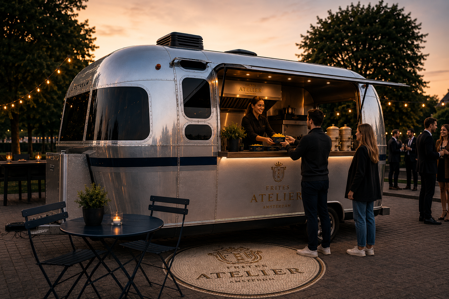 Frites Atelier Airstream foodtruck op een event