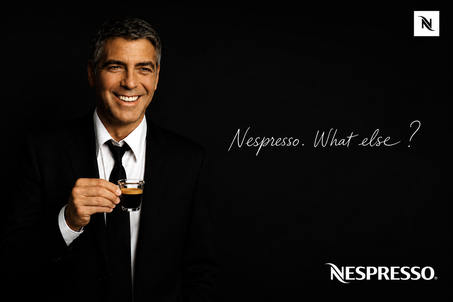Nespresso campagnebeeld met espresso