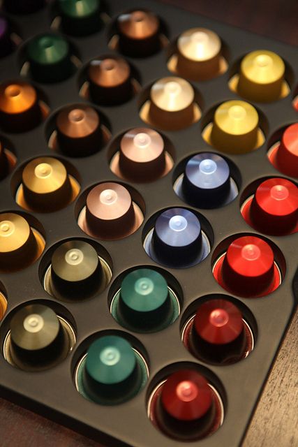 Nespresso capsules in verschillende kleuren